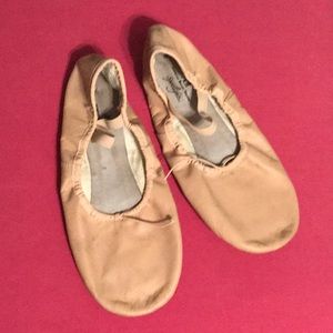 Used Pink Leather Ballet Slippers